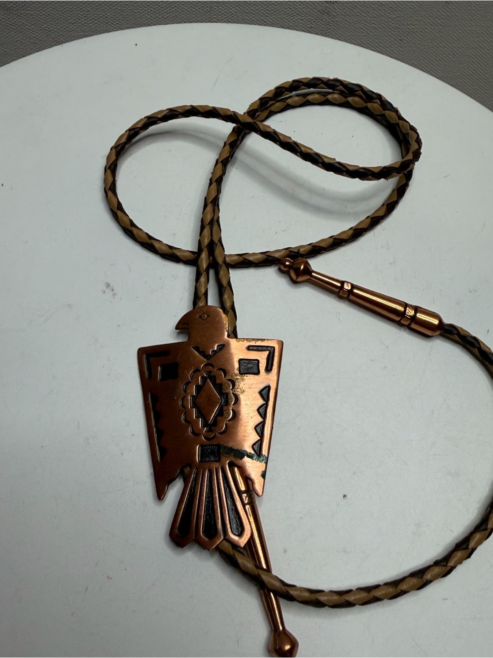 Vintage copper bolo tie